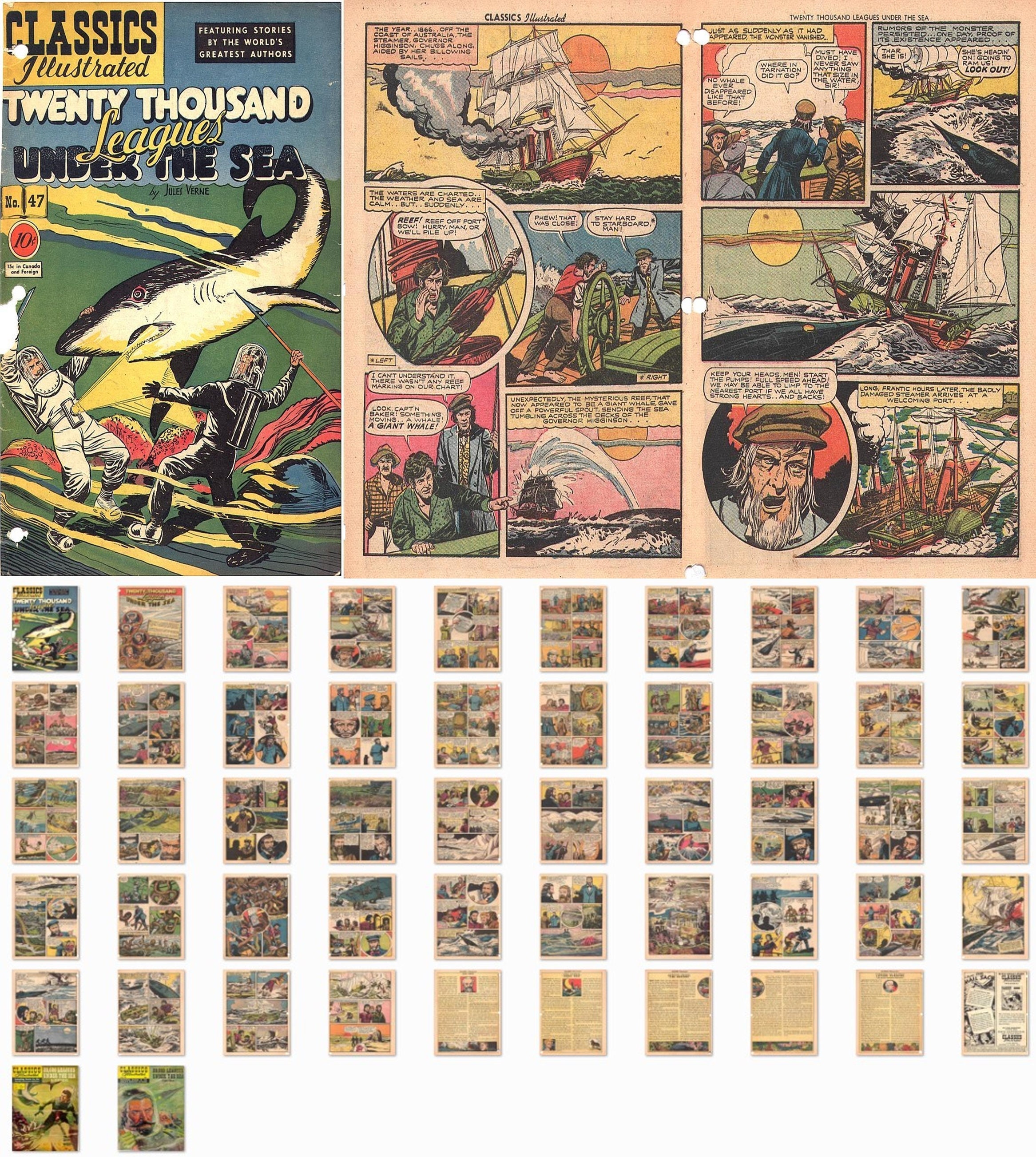 Jules Verne Illustrated Graphic Novels Collection (PDF Format) - Etsy