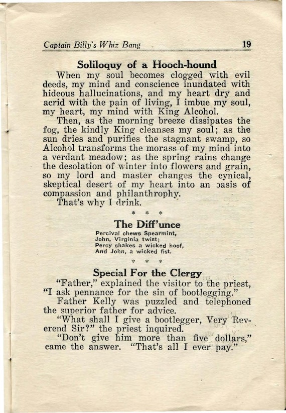 Vintage Captain Billy's Whiz Bang Magazine - 22 Issues (PDF