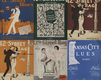 12th Street Rag Magazines Ragtime music, vintage piano music, 1919 to 1924 blues, waltz, 8 Issues on PDF with vintage sheet music.