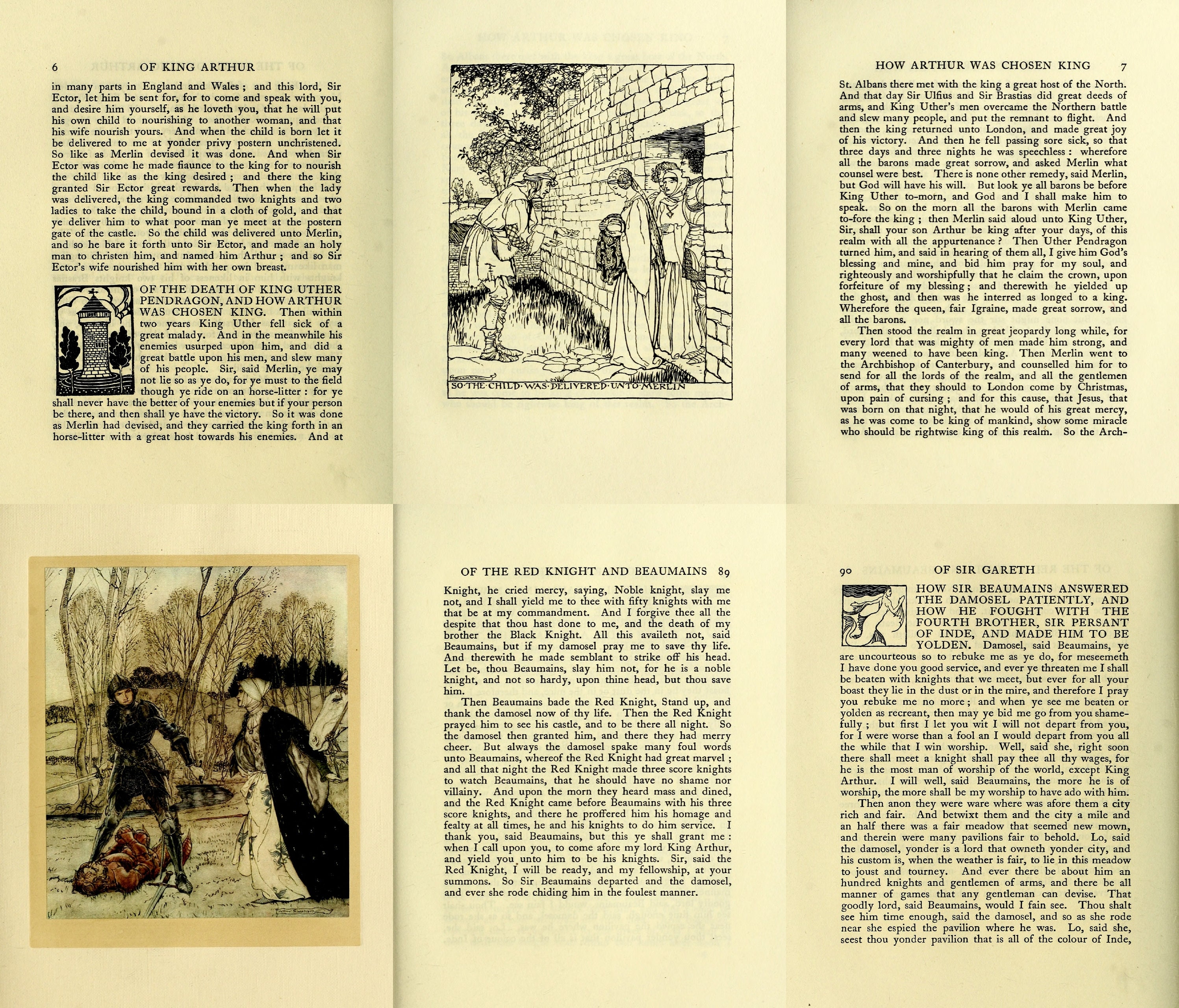 The Romance of King Arthur, 1917. Sir Lancelot, Sir Gareth, Sir