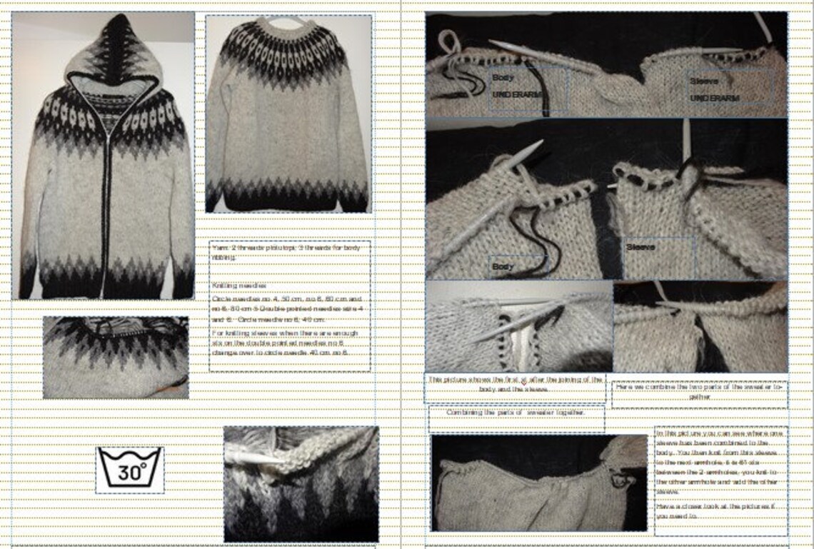 Icelandic Knitting Pattern and instructions for 18 Sweaters Etsy