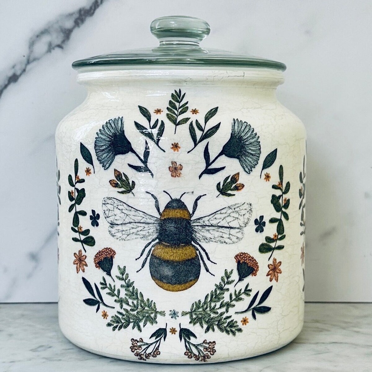 Bee Cookie Jar, Honey Bee Canister, 1/2 Gallon, 64 Ounce, H8" X W6" Honey Bee Container, Caddy for Candy, Nuts, Coffee, Tea, Food Storage - Etsy