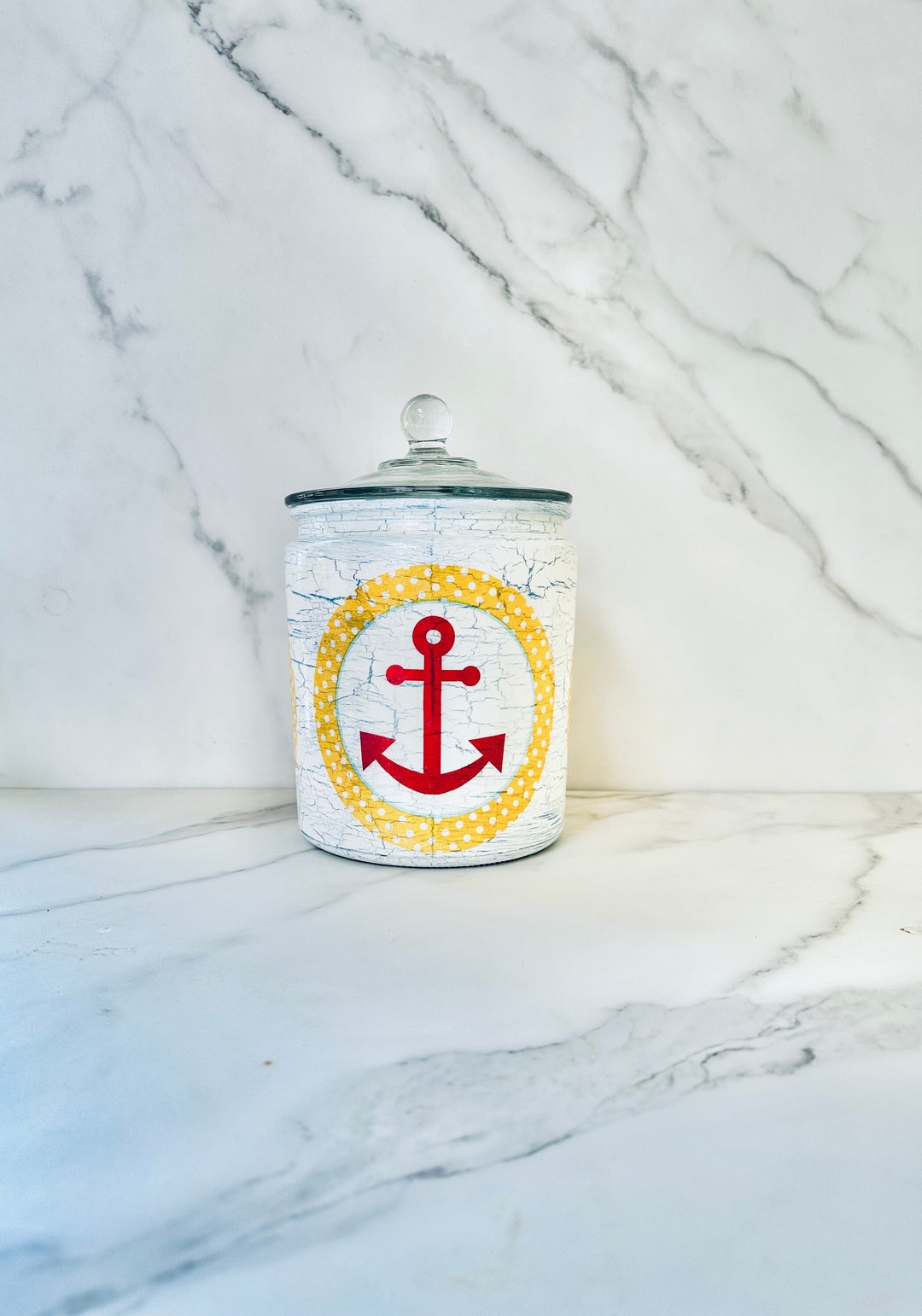 Nautical/beach Themed Cookie Jar, Kitchen Canister, 1/2 Gallon, 64 ...