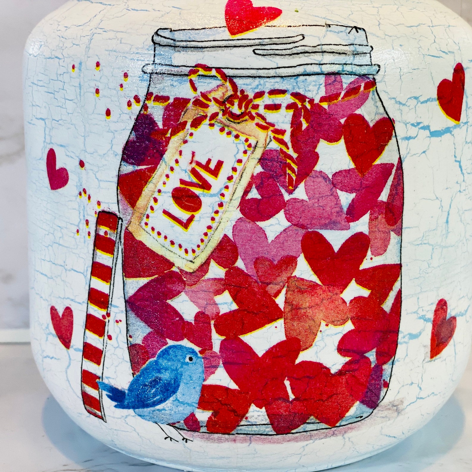 Kitchen canister Red Hearts and Love themed. 64 ounce 1/2 Etsy