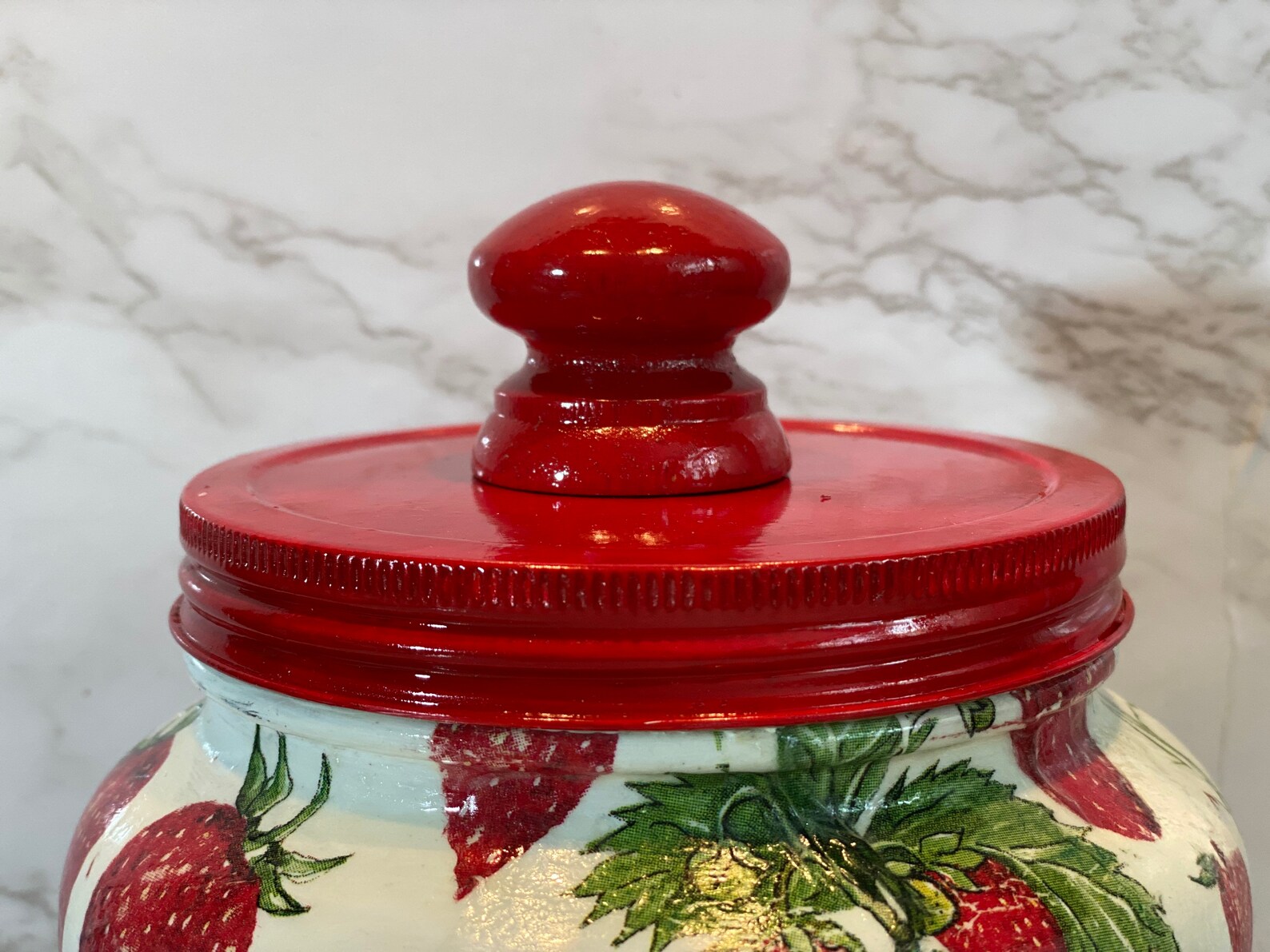 Strawberry Cookie Jar 1/2 Gallon 64 Ounce H8 X Etsy
