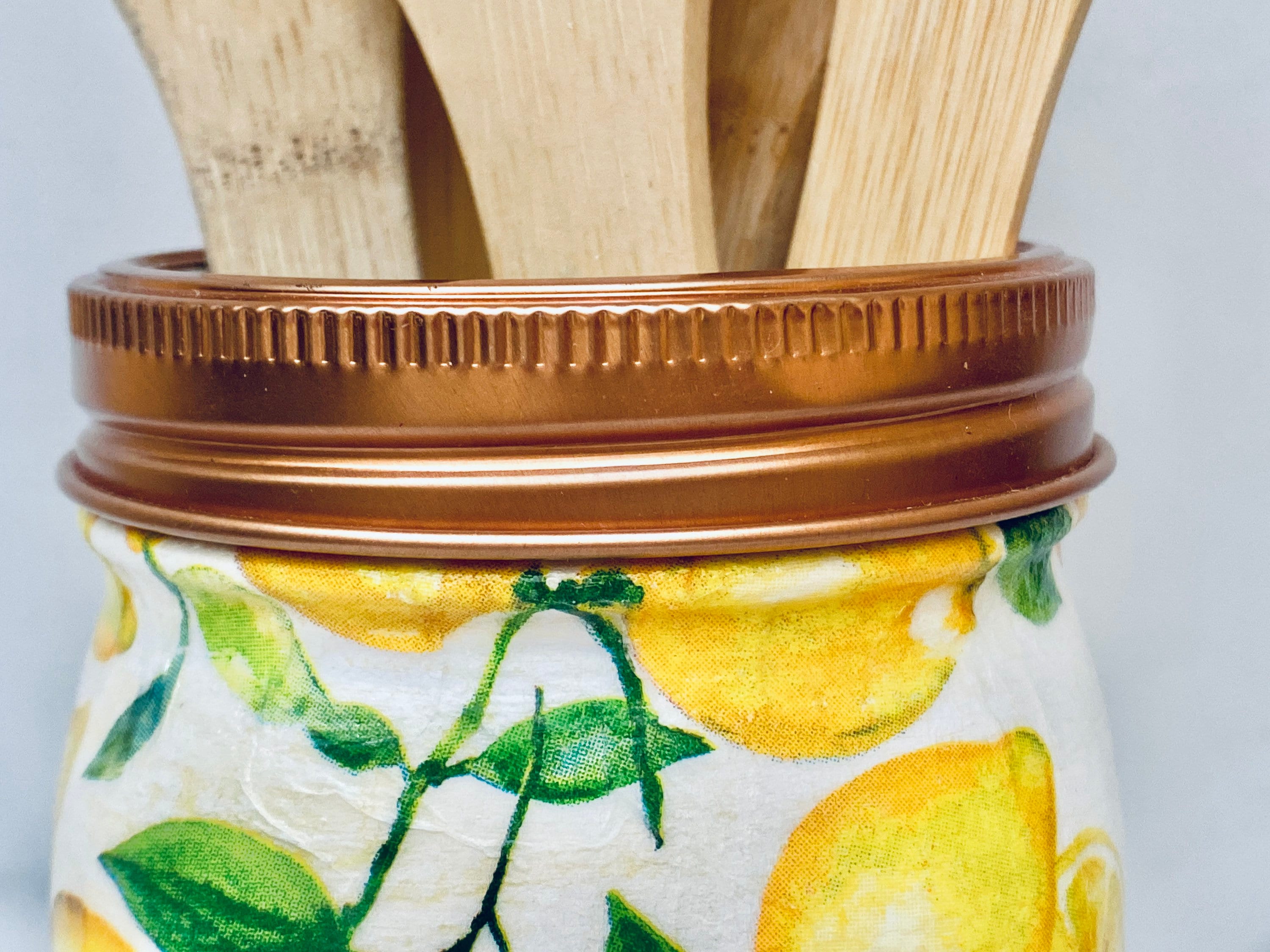 Lemon Utensil Holder Lemon Utensil Caddy Lemon Utensil Etsy