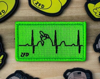 Zero F*cks Duck® EKG Middle Finger EDC Morale Patch
