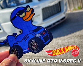 ZFD® Duck Wheels Skyline GT-R R34 Patch - Bayside Blue