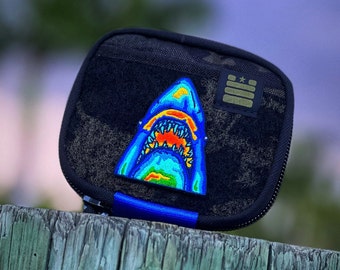 Infrared Shark Patch – Embroidered Hook Fastener Gear