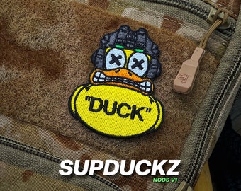 Yellow Tactical Rubber Duck Embroidered Night Vision Goggles Patch