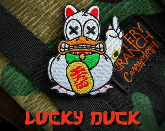 Zero F*cks Duck ZFD Japanese Lucky Duck Money Cat Mini EDC Patch