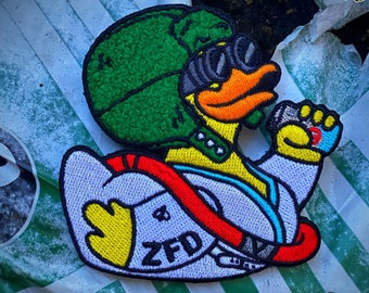 Zero F*cks Duck ZFD Christmas Eddie Tactical Rubber Duck Morale Patch