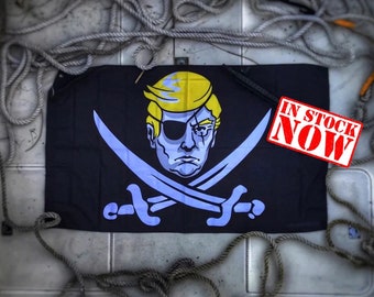 President Trump Calico Pirate Flag Navy Seal 3 ft x 5 ft