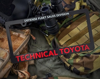 TECHNICAL TOYOTA Military Defense Fleet License Plate Frame