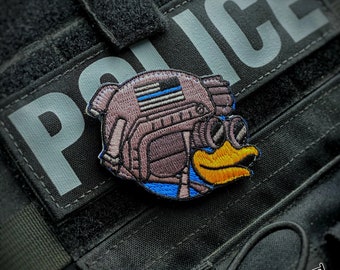 Zero F*cks Duck TBL Mascot Head EDC Morale Patch - Thin Blue Line