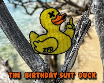 Zero F*cks Duck ZFD Classic Rubber Duck Patch - The “Birthday Suit” Edition