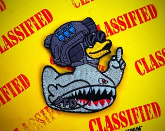 Zero F*cks Duck ZFD “Classified” Platinum Tactical Rubber Duck EDC Patch