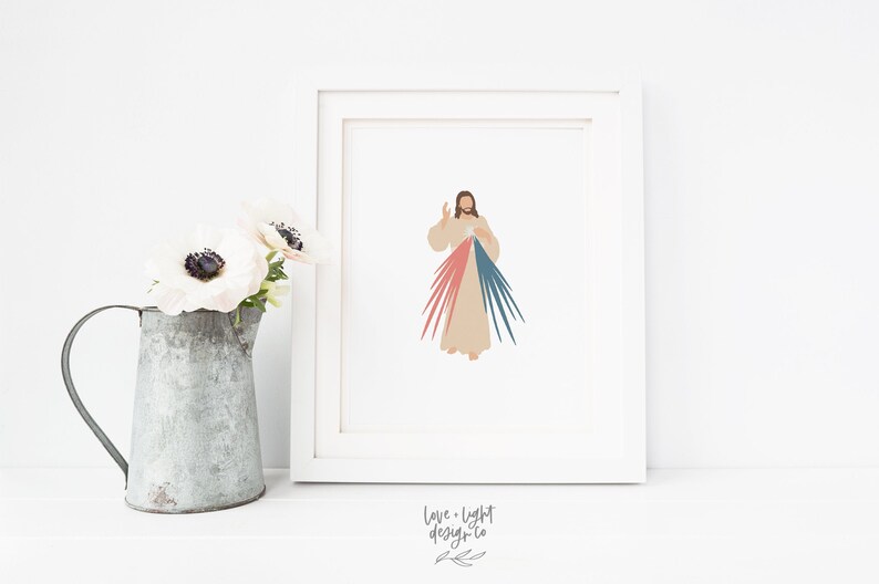 Divine Mercy Printable Jesus Printable Jesus Drawing Divine - Etsy