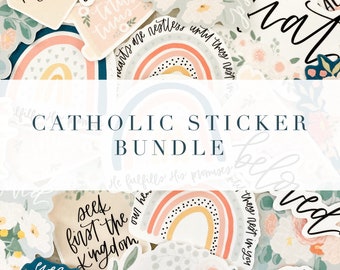 Catholic Sticker Bundle | Catholic Quote Stickers Catholic Stickers Catholic Sticker Pack Christian Sticker Bundle Saint Stickers Decals