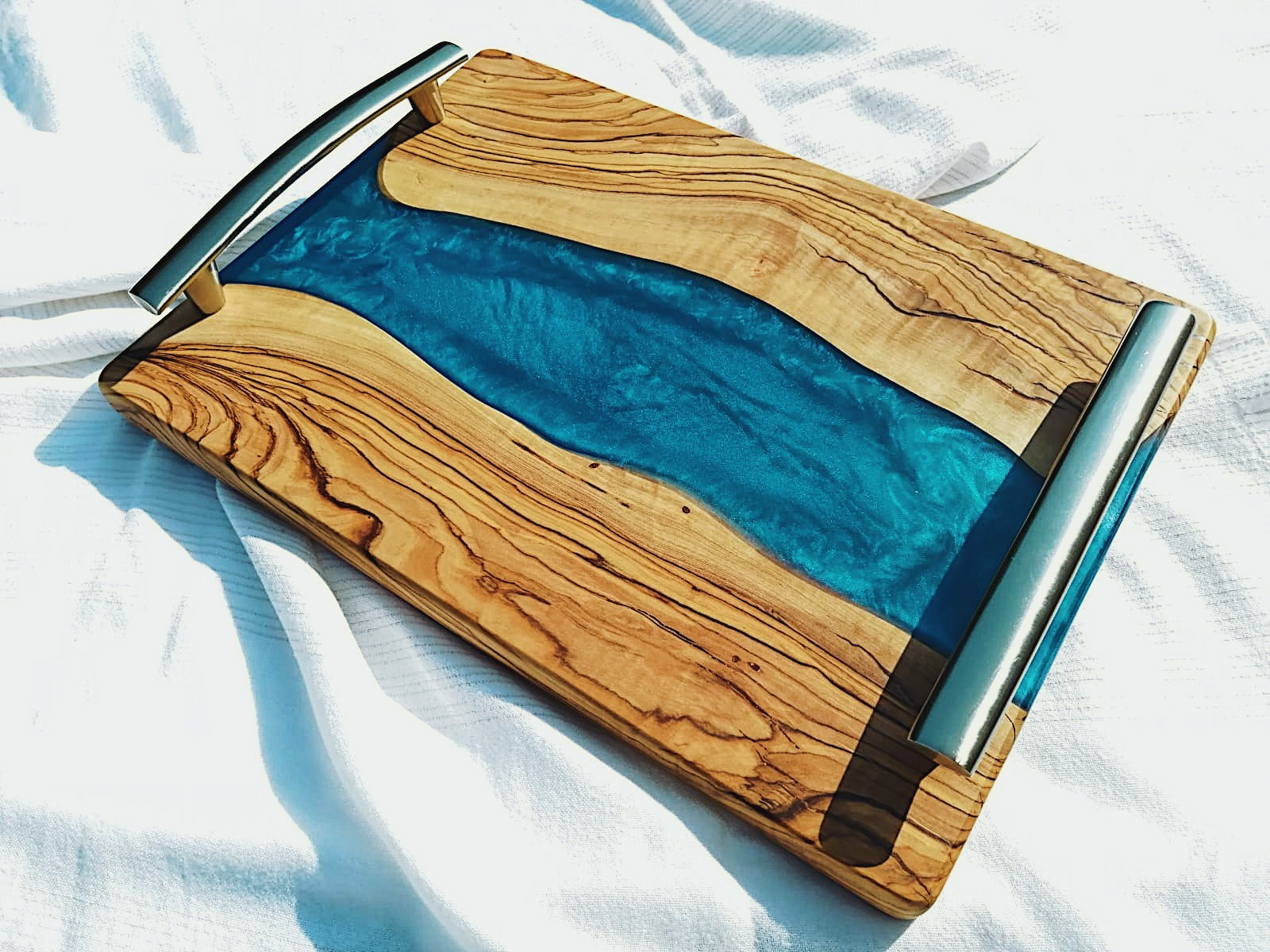 Personalized Resin And Wood Serving Tray Epoxy Wood Custom Etsy