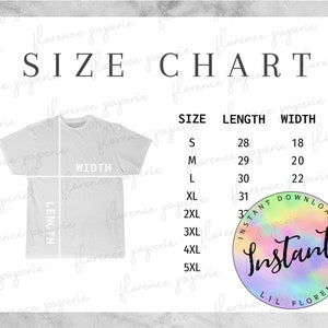 Delta 11730 T-Shirt Size Chart, Men&#39;s Short Sleeve Tee Size Chart, Downloadable, Printable, Mens Size Chart