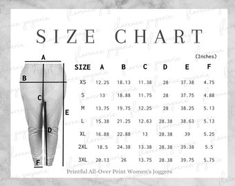 Printful Kids Leggings Size Chart, All-Over Print Kids Leggings,  Downloadable, Kids Size Chart