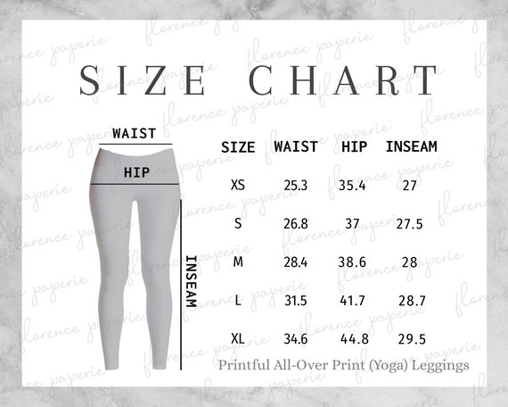 Women's Leggings Size Guide – Solbari