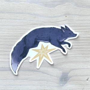 Blaufuchs Aufkleber | Starry Fox, Tier Aufkleber, Vinyl, Schreibwaren, Journaling, Skizzenbuch Aufkleber, Laptop, wasserdicht, wasserfest
