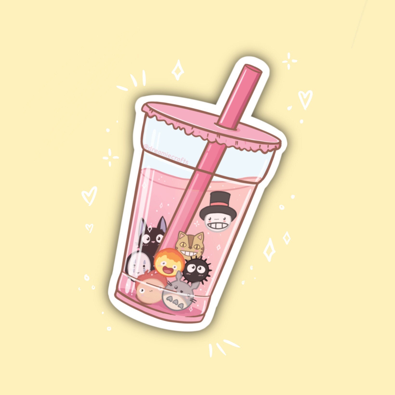 Lexica  Cat Boba Tea Bubble Tea Anime Kawaii sticker