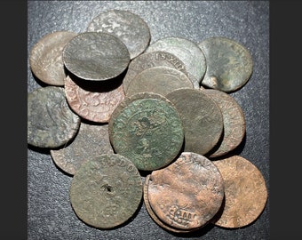 1610-1643 France King Louis XIII Double Tournois (2 Deniers) Rare French Coin