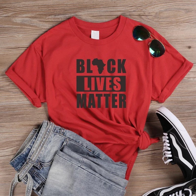Black Lives Matter Slogan T Shirt Balck Culture Tees Women Africa Map Graphic T Shirts Streetwear Harajuku Tops
