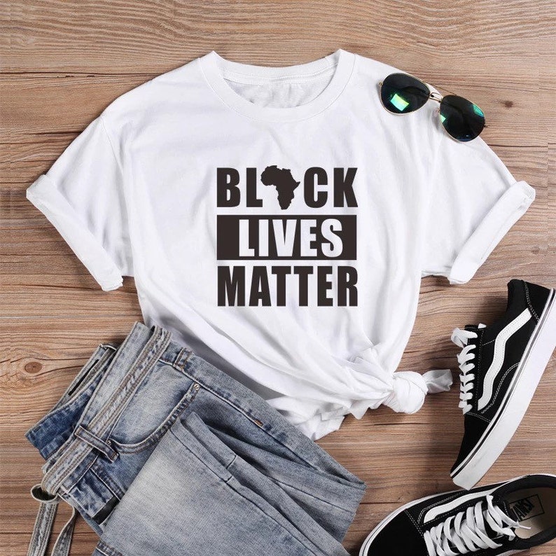 Black Lives Matter Slogan T Shirt Balck Culture Tees Women Africa Map Graphic T Shirts Streetwear Harajuku Tops