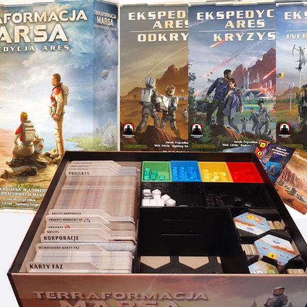 Terraforming Mars : Ares Expedition + Discovery + Foundations + Crisis Insert, Box Organizer