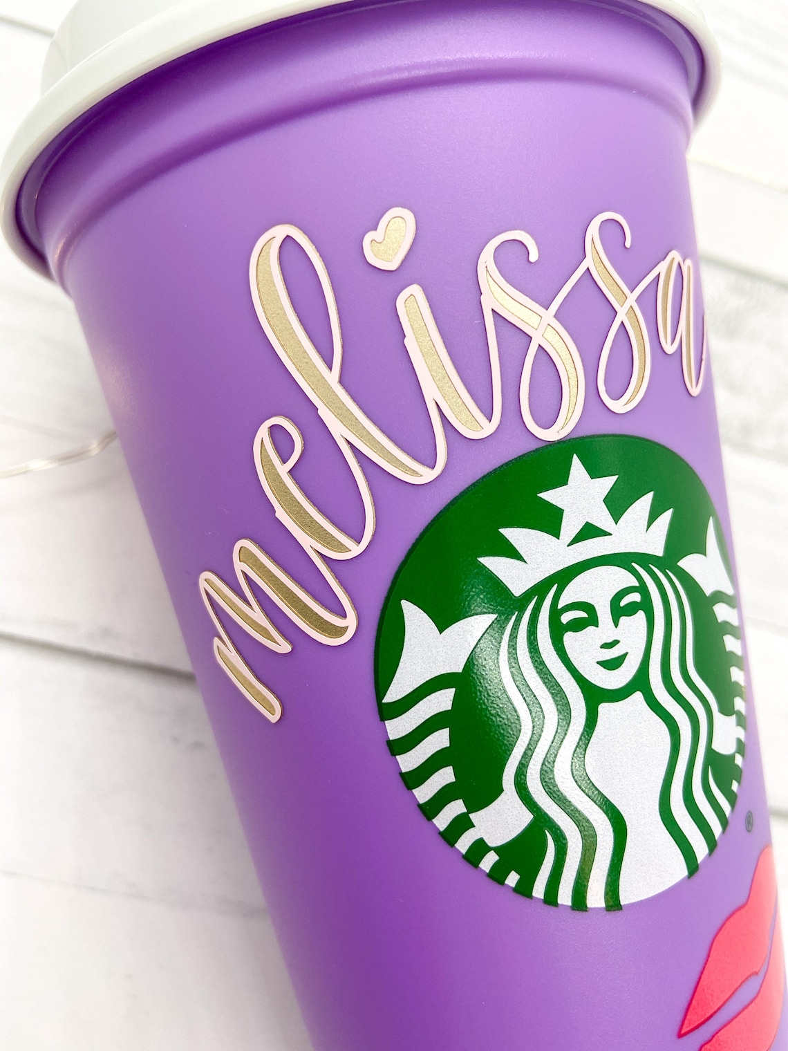 Purple Starbucks Travel Coffee Cup Your Name Grande Hot Cup Etsy