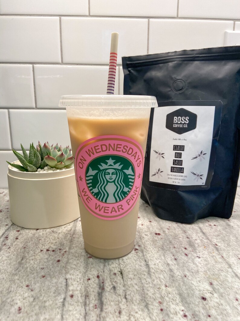 Mean Girls Inspired Starbucks Venti Cold Cup on Wednesdays Etsy