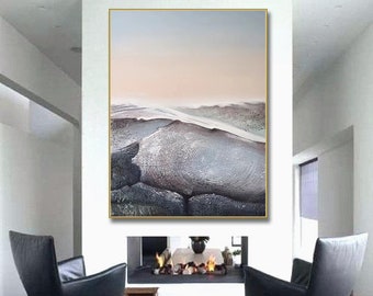 original abstract canvas art, textured painting acrylic, modern abstract painting on canvas, oversized wall at, large canvas wall art A333