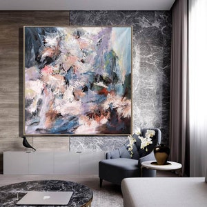 large canvas art, modern abstract painting on canvas, abstract oil painting, textured wall art, extra large wall art abstract painting A149