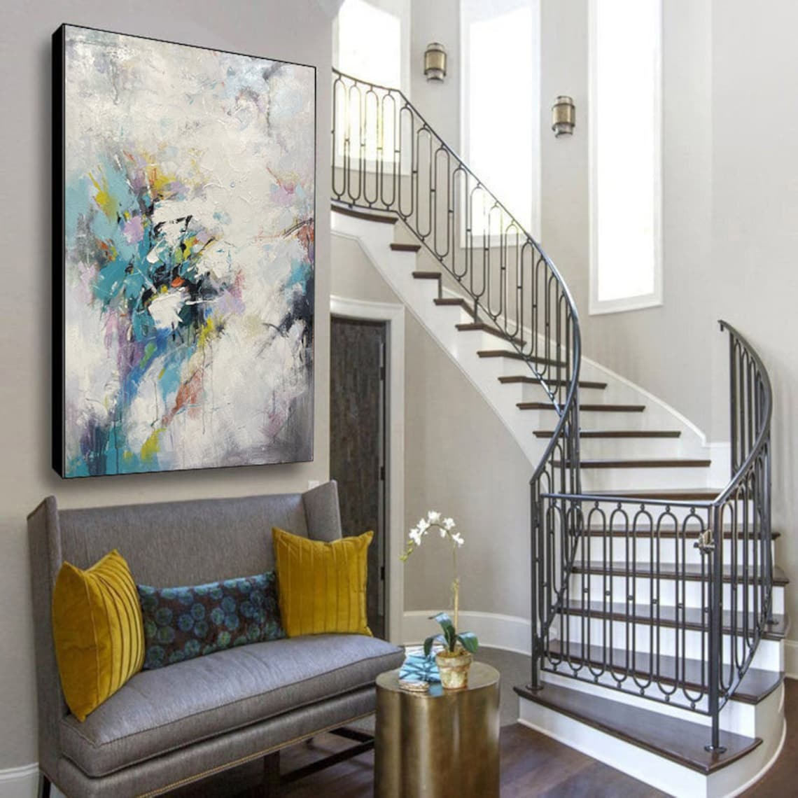 Large Canvas Wall Art Oversized Wall Art Modern Abstract - Etsy