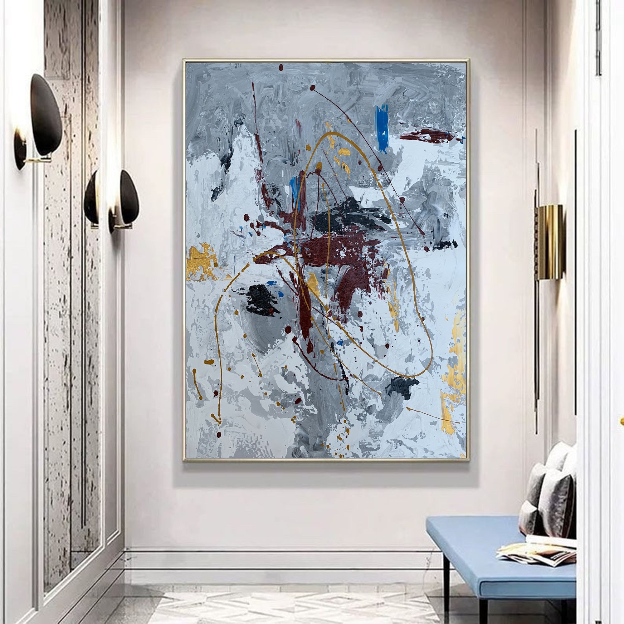 Extra Large Abstract Painting, Large Canvas Wall Art, Contemporary Art ...