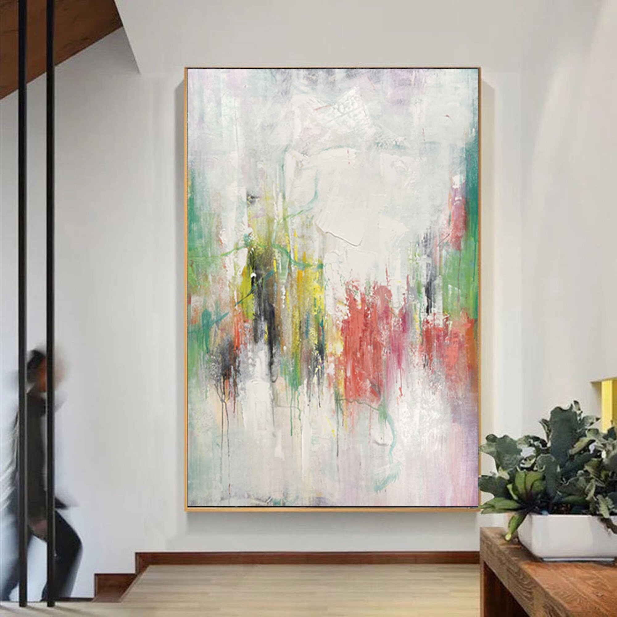 Large Abstract Painting on Canvas Original, Textured Wall Art, Abstract ...