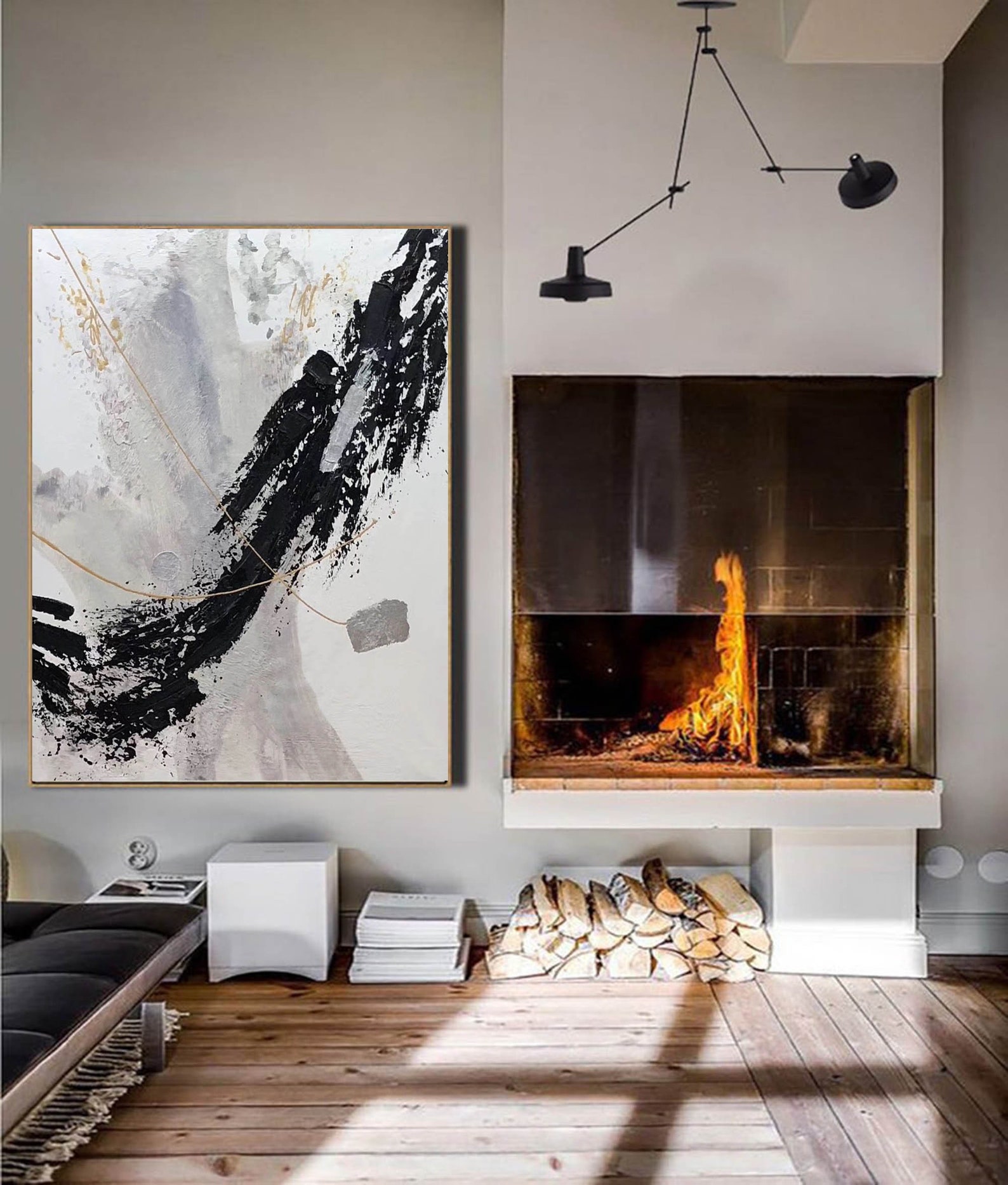 Extra large wall art abstract minimalist abstract painting Etsy