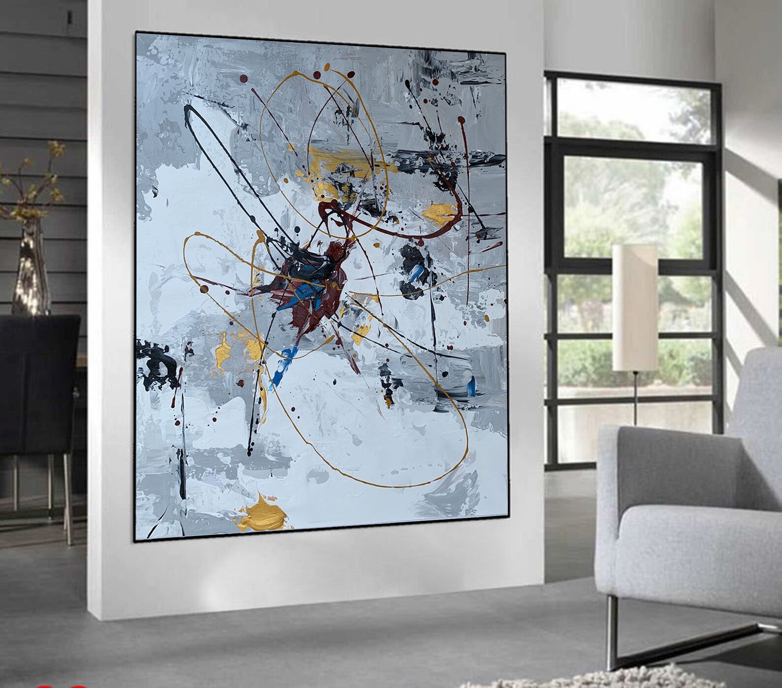 Large Abstract Painting on Canvas, Extra Large Canvas Wall Art ...