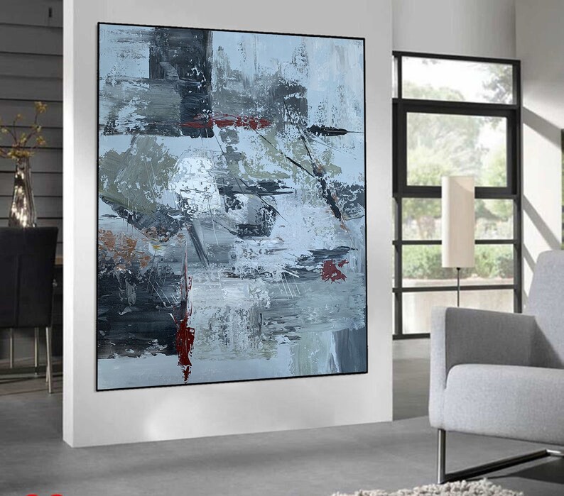 Oversized wall art on canvasmodern abstract painting Etsy