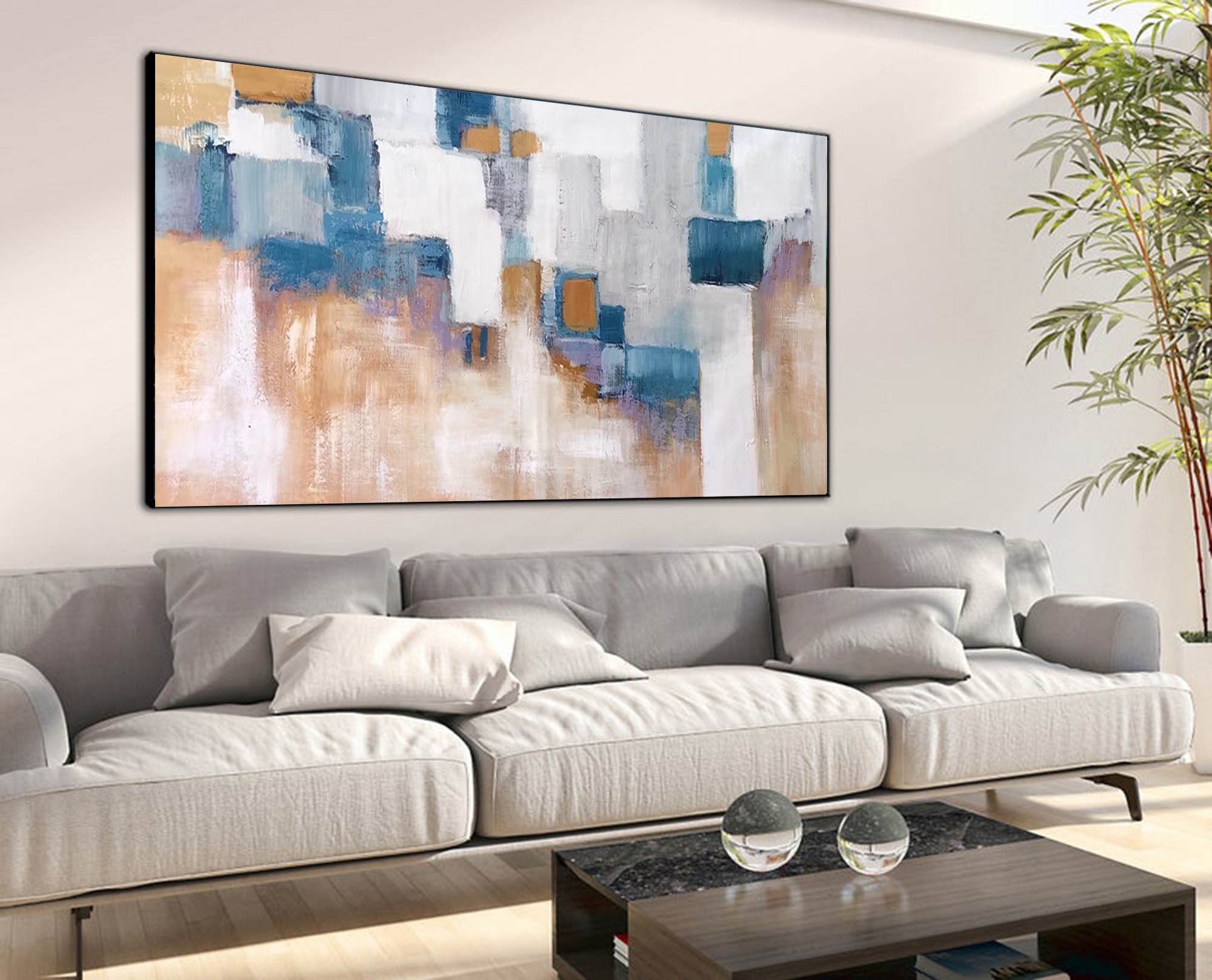 Extra Large Wall Art Abstract, Modern Abstract Painting on Canvas ...