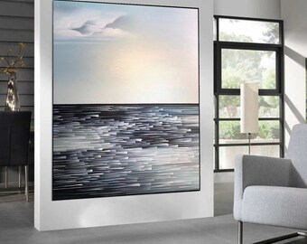 original oil painting on canvas, large abstract canvas art, landscape painting abstract canvas art, modern abstract wall art A331