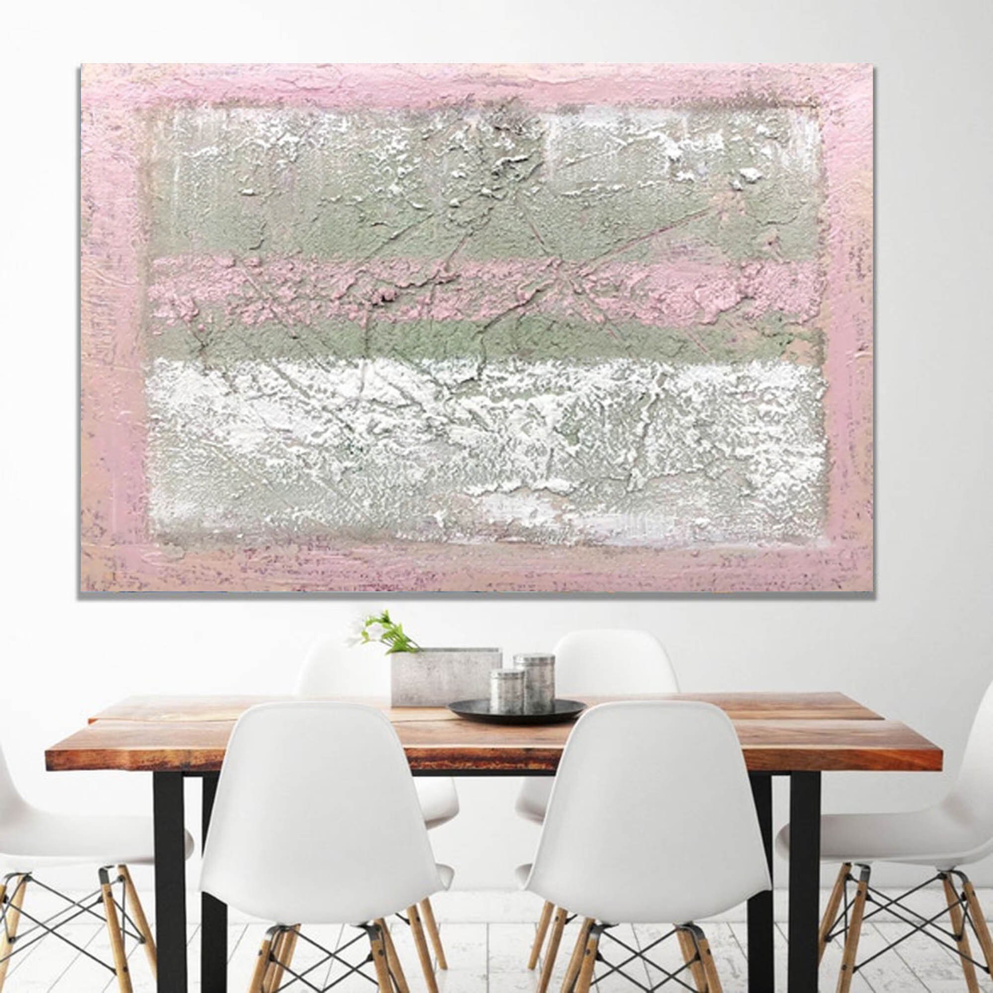 Large Abstract Wall Art Pink Painting Rich Textured Wall Etsy — free download