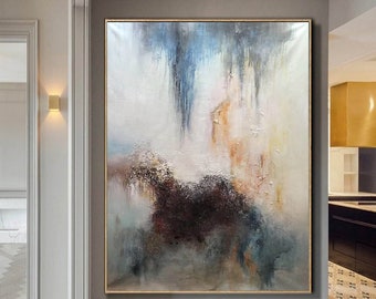 original canvas art,extra large wall art,modern abstract paintings on canvas,large abstract painting landscape,oversized wall art canvasA162