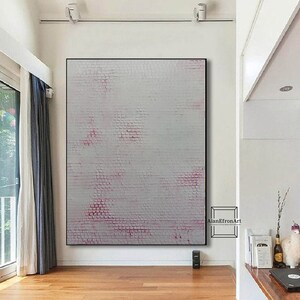 large oil painting, extra large abstract art, large wall art, original abstract painting, pink oil painting modern abstract painting A44