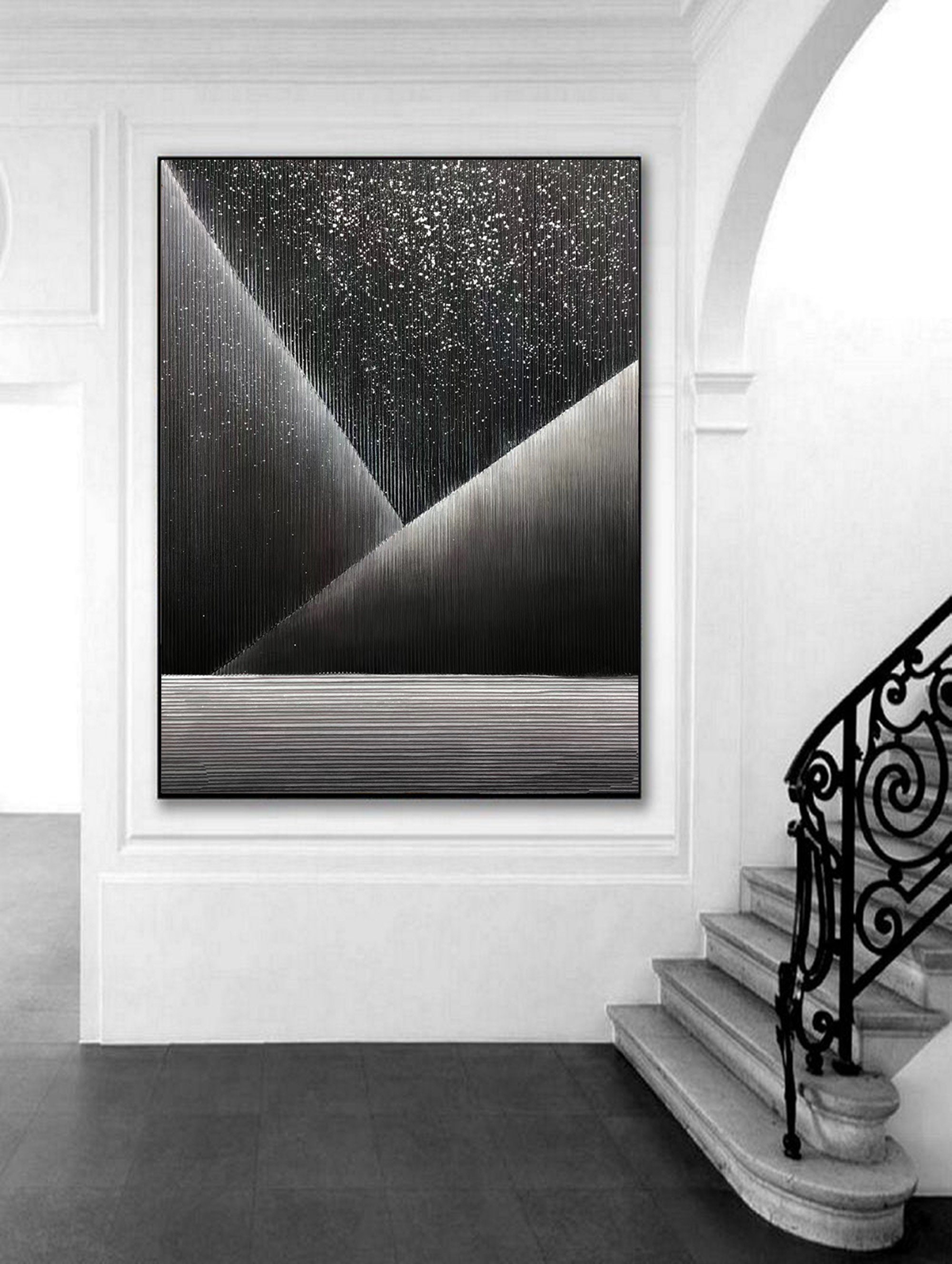 Extra Large Abstract Art, Starry Sky Painting on Canvas, Abstract ...