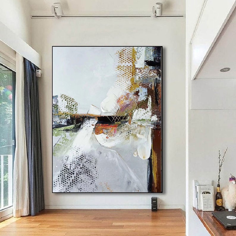 Large Abstract Acrylic Painting, Extra Large Canvas Wall Art, Original Abstract Painting Canvas